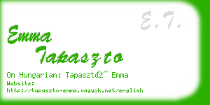 emma tapaszto business card